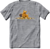 Bitcoin Bull - Crypto T-Shirt Kleding Cadeau | Dames / Heren / Unisex | Bitcoin / Ethereum shirt | Grappig Verjaardag kado | Tshirt Met Print  Prijs - Donker Grijs - Gemaleerd - M