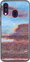 Coque Samsung Galaxy A40 - Blauw - Acier - Rouille - Coque de téléphone en Siliconen