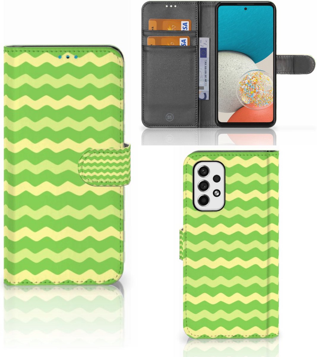 Samsung Galaxy A53 Telefoon Hoesje Waves Green