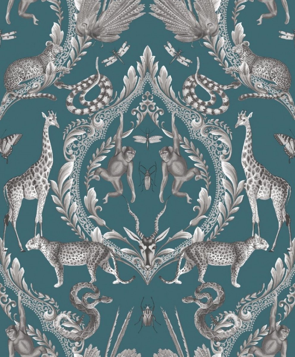 Behang met dierenprint - Behang - Wandbekleding - Wallpaper - Vliesbehang - Bazaar - 0,53 x 10 M.