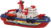Toys Amsterdam Brandweerboot Met Waterfunctie 26 Cm Rood