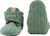 Lodger Babysloffen Antislip maat 18 - Slipper Empire - 2-Laags Fleece - Unisex - 6-12 maanden - Klittenbandsluiting - Antislip - Groen