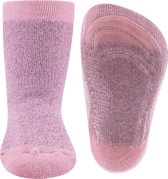 Ewers antislip sokken roze met glitterdraad