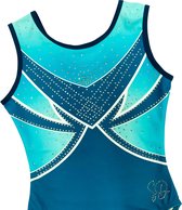 Sparkle&Dream Gympakje Turnpakje Philou Turquoise/mint - AXXL | maat L - voor turnen en gymnastiek