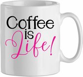 Mok 'Coffee is life' | Coffee| Koffie| Kadootje voor hem| Kadootje voor haar