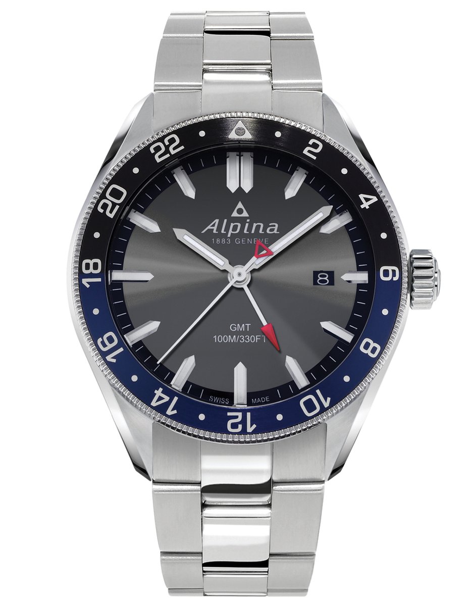 Alpina Alpiner AL-247GB4E6B Horloge - Staal - Zilverkleurig - Ø 41 mm