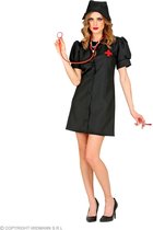 Widmann - Verpleegster & Masseuse Kostuum - Zwarte Verpleegster Van De Dood - Vrouw - zwart - Large - Halloween - Verkleedkleding