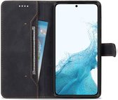 AZNS Samsung Galaxy S22 Hoesje Wallet Book Case Kunstleer Zwart