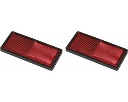 ProPlus Zelfklevende rode reflector - rechthoekig - 85 x 39 mm - 2 stuks