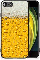 Silicone Back Cover iPhone 7/8/SE 2020/2022 Telefoonhoesje met Zwarte rand Bier