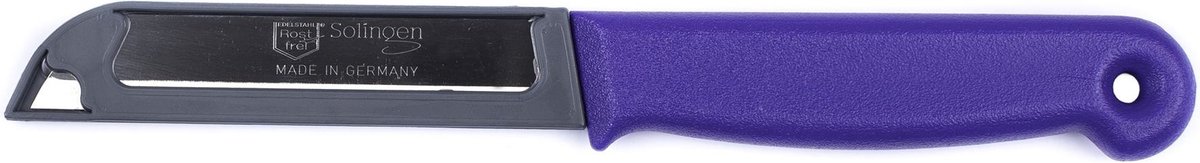 Solingen Schilmesje – RVS Glad – 18,5 cm met Blade Cover – Paars