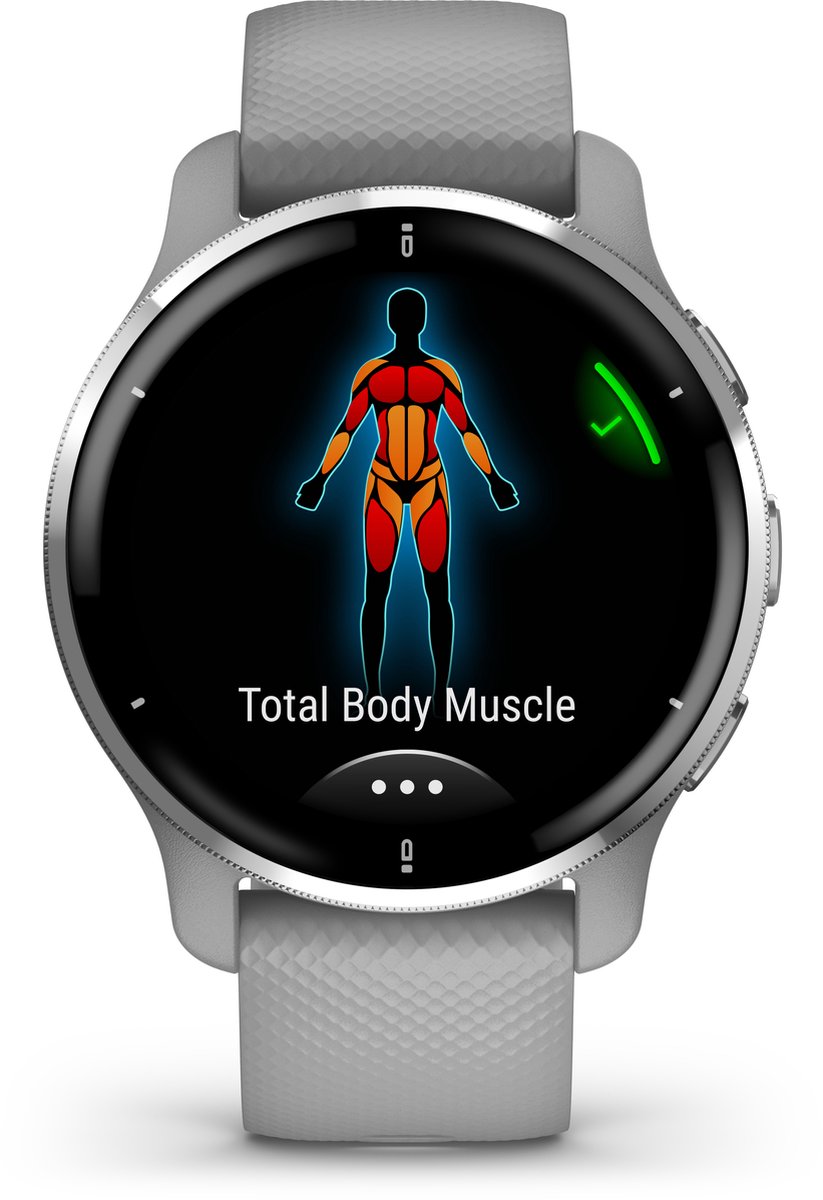 Bol.com Garmin Venu 2 Plus Health Smartwatch - Amoled touchscreen - 9 dagen batterij - Spraakbesturing - Powder Gray aanbieding