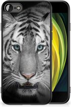 Coque pour téléphone portable iPhone 7/8/SE 2020 Coque rigide en TPU pour mobile avec tigre à bord noir