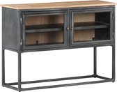 Decoways - Dressoir 100x30x70 cm massief acaciahout grijs