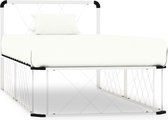 Decoways - Bedframe metaal wit 90x200 cm