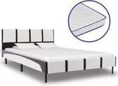 Decoways - Bed met traagschuim matras kunstleer 140x200 cm