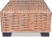 Decoways - Salontafel natuurlijk rattan 45x45x30 cm