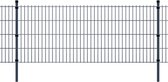 Decoways - Dubbelstaafmatten en palen 2008x1030 mm 2 m grijs