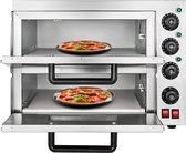 Vevor® Dubbele Pizza Oven - Professionele Pizza Oven - Dubbele Oven - Pizza Gourmet - RVS - 3000W - Tot 350°C