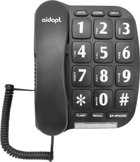 Foto: Aidapt telefoon met grote knoppen vaste telefoon
