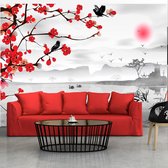 Fotobehangkoning - Behang - Vliesbehang - Fotobehang Japanse Tuin - 250 x 175 cm