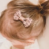 Baby haarspeldje met strikje - retro heart | Bruin | Baby