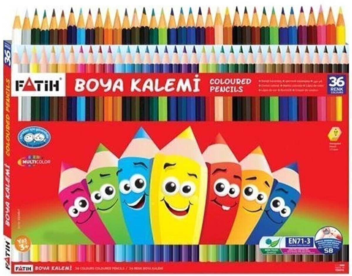 Kleurpotloden Droge verf 36 Verschillende kleuren