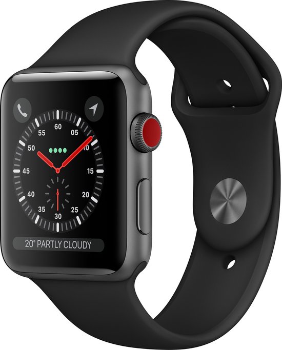 Apple Watch Series 3 GPS - Cellular - 42 mm - Spacegrijs