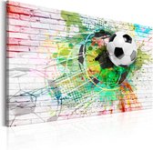 Schilderij - Colourful Sport (Football).