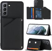 Fonu Backcover Portemonnee hoesje Samsung S21 Plus Zwart