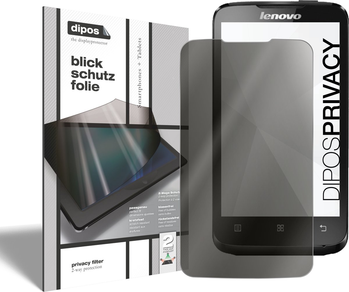 dipos I Blickschutzfolie klar kompatibel mit Lenovo A316i Sichtschutz-Folie Display-Schutzfolie Privacy-Filter