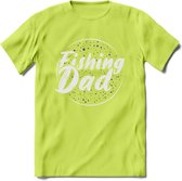 Fishing Dad - Vissen T-Shirt | Paars | Grappig Verjaardag Vis Hobby Cadeau Shirt | Dames - Heren - Unisex | Tshirt Hengelsport Kleding Kado - Groen - XL