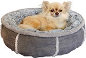 Hondenmand Pluche Donut Grijs - 51X51X13 CM