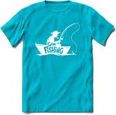 Vissen T-Shirt | Grappig Verjaardag Vis Hobby Cadeau Shirt | Dames - Heren - Unisex | Tshirt Hengelsport Kleding Kado - Blauw - XXL