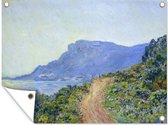 Tuin decoratie La Corniche bij Monaco - Schilderij van Claude Monet - 40x30 cm - Tuindoek - Buitenposter
