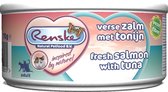 Renske vers vlees maaltijd kat verse tonijn met zalm vezels (24X70 GR)