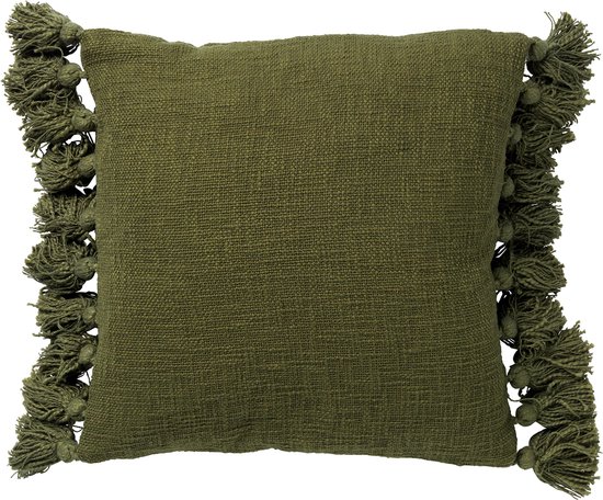 Dutch Decor - Coussin décoratif en coton - Ruby 45x45 cm - couleur: pantone Chive - vert