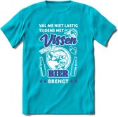 Val Me Niet Lastig Tijdens Het Vissen T-Shirt | Paars | Grappig Verjaardag Vis Hobby Cadeau Shirt | Dames - Heren - Unisex | Tshirt Hengelsport Kleding Kado - Blauw - XL