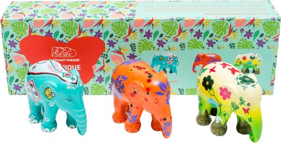 Elephant Parade Exotique - Multipack - Handgemaakte Olifanten Beeldjes- 3x7 cm