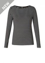 ES&SY Toni Jersey Shirt - Black/White - maat 40
