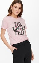 Only T-shirt Onlesma Reg S/s Flower Top Box Jrs 15254481 Parfait Pink/delighted Dames Maat - L
