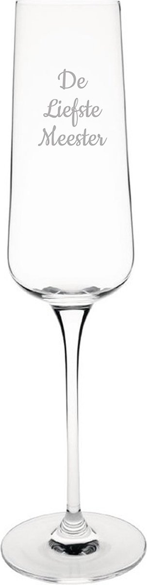 Gegraveerde Champagneglas 27cl De Liefste Meester