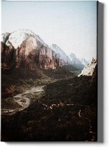 Walljar - Zion National Park - Muurdecoratie - Canvas schilderij