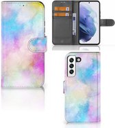 Telefoonhoesje Geschikt voor Samsung Galaxy S22 Bookcase Personaliseren Watercolor Light