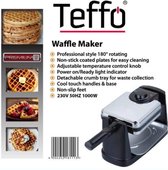 Teffo - Vierkant Wafelijzer - 180° Roterend - Wafelmaker - Kniepertjesijzer