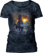 Ladies T-shirt Unicorns On The Beach L