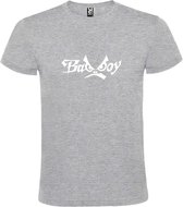 Grijs  T shirt met  "Bad Boys" print Wit size S