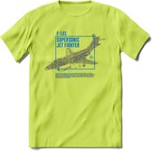 F-101 Vliegtuig T-Shirt | Unisex leger Kleding | Dames - Heren Straaljager shirt | Army F16 | Grappig bouwpakket Cadeau | - Groen - XL