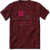 ME-262 Vliegtuig T-Shirt | Unisex leger Kleding | Dames - Heren Straaljager shirt | Army F16 | Grappig bouwpakket Cadeau | - Burgundy - L