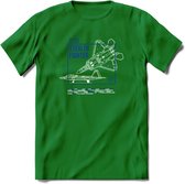 F-22 Vliegtuig T-Shirt | Unisex leger Kleding | Dames - Heren Straaljager shirt | Army F16 | Grappig bouwpakket Cadeau | - Donker Groen - M